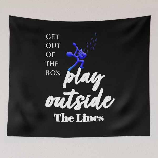 Item preview, Get Out Of The Box Play Outside Funny Guitar Quote designed and sold by GuitarZan's.