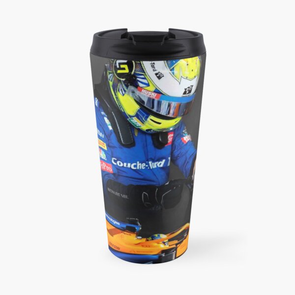 Lando Norris Mclaren F1 fond sombre de voiture à l'honneur Mug isotherme