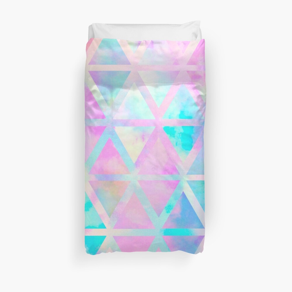 Pink pastel aztec pattern Duvet Cover
