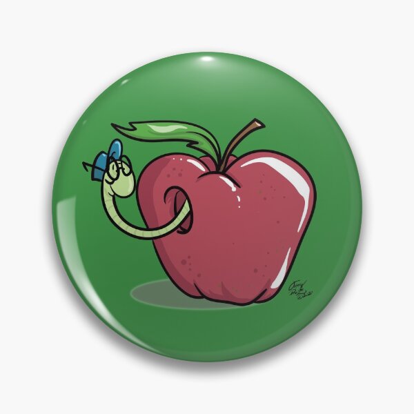 Item preview, Nerdy Apple Worm designed and sold by JohnnyPraize.