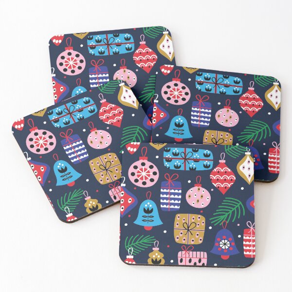 Item preview, Christmas Gift & Ornament Pattern (Midnight Blue) designed and sold by HeraAndKosmos.