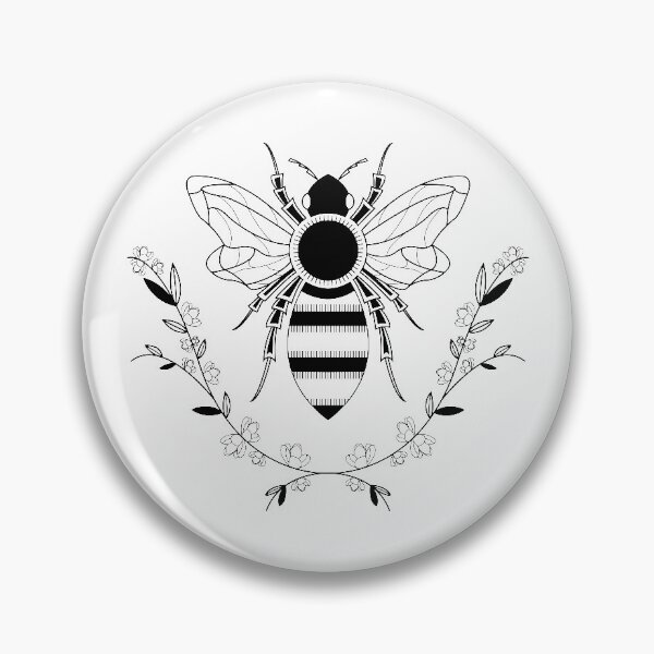 Item preview, BEE AND FLOWERS BLACKWORK designed and sold by VEROCHACIN.