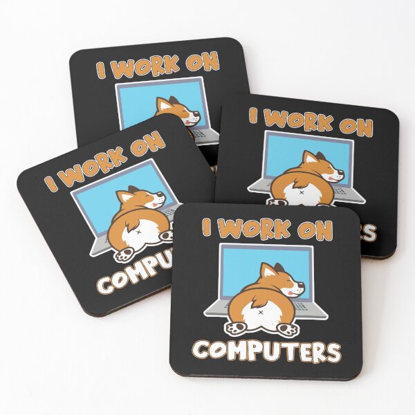 Item preview, I WORK ON COMPUTERS designed and sold by noahs-shop.