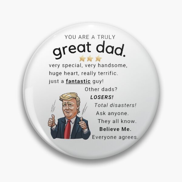 Item preview, trump, great dad award, fathers day joke designed and sold by justformyself.