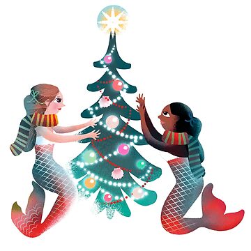 Artwork thumbnail, Christmas mermaids by ullamermaid