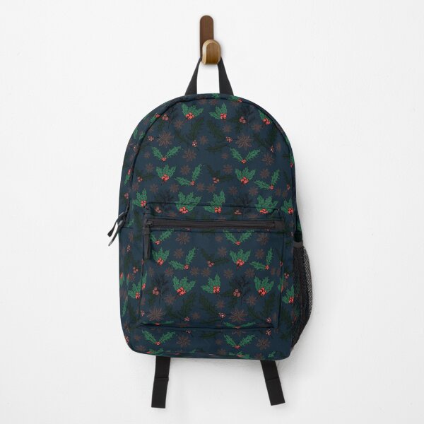 Vista previa del artículo con la obra «Christmas Holly Jolly - Azul oscuro», diseñado y vendido por galleasstudio.