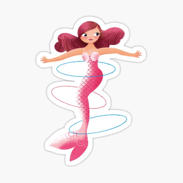Happy Hula girls mermaid 1 Sticker