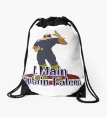 I Main Captain Falcon - Super Smash Bros Melee Drawstring Bag