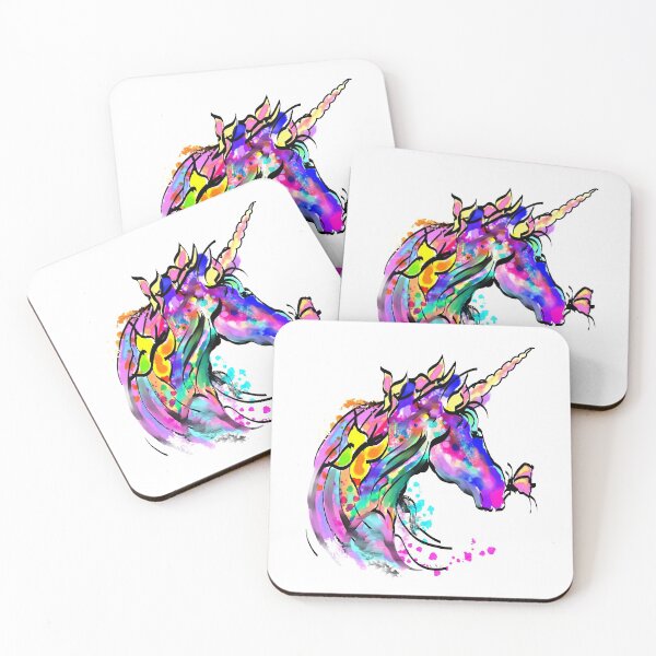 Item preview, Flower Butterfly Unicorn Pastel Rainbow Psychedelic Trippy designed and sold by Stephani Analah.