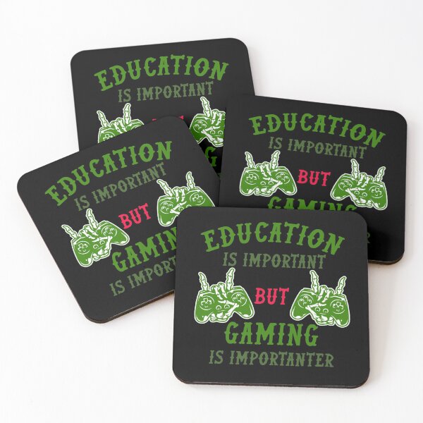 Item preview, Education is Important But Gaming is Importanter Wording Gamers designed and sold by triangle-studio.