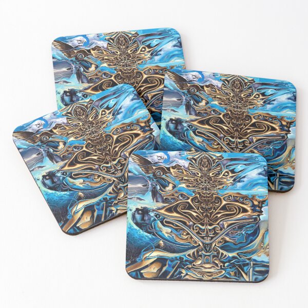 Item preview, Tan and Blue Symmetry  designed and sold by BGArtFoundation.
