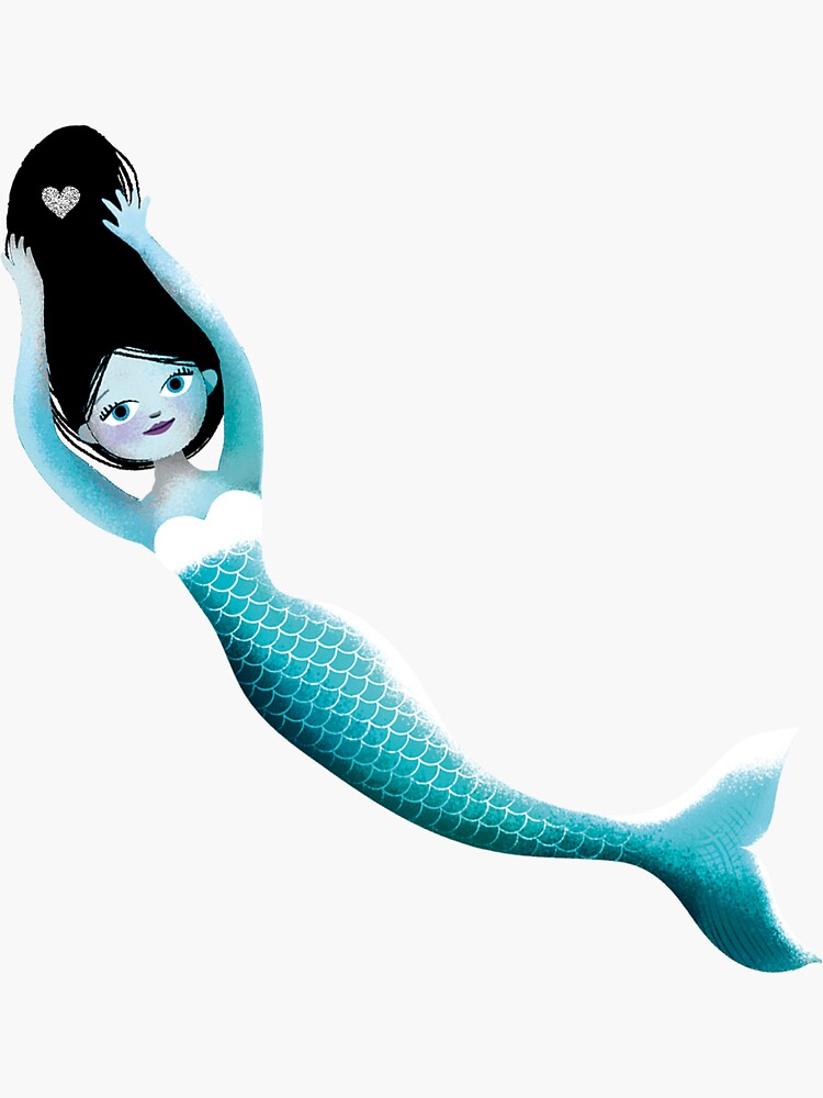 Thumbnail 3 of 3, Sticker, Milla the Mermaid designed and sold by ullamermaid.