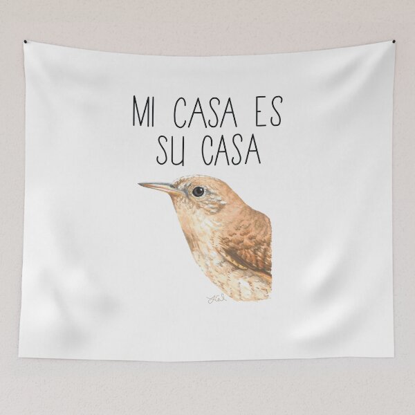Item preview, Mi Casa Es Su Casa (House Wren) designed and sold by LauraWolfArtist.