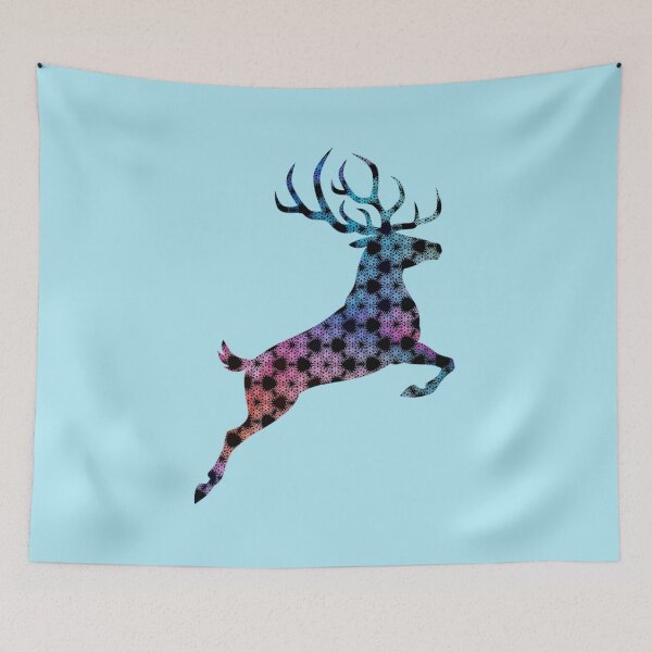 Item preview, Multicoloured Leaping Reindeer designed and sold by Forevercreative.