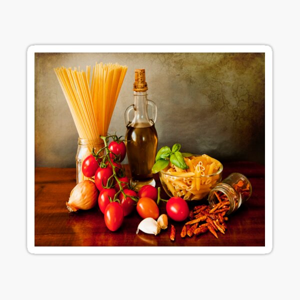 Italian pasta, arrabbiata sauce recipe Sticker