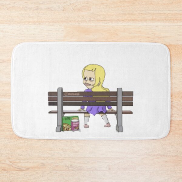 Item preview, Lola sitting on park bench big mouth designed and sold by LYNNEAPUGH.