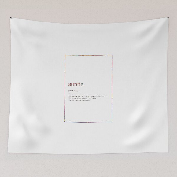 Item preview, AUNTIE 486 Watercolor Map Yoga Quote Definition De designed and sold by vividpixelusa.