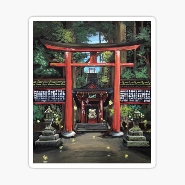 Item preview, Japanese Shinto Shrine Art Print designed and sold by Sabrina Owings.