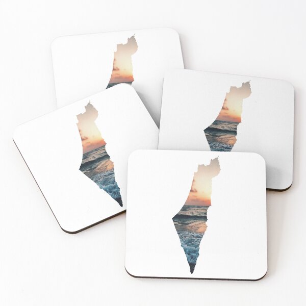 Item preview, Minimalist Israel Map: Beach Sunset designed and sold by IamIsrael.