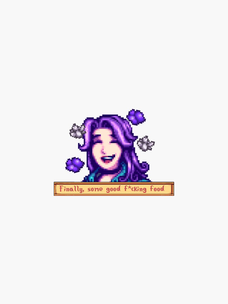Aperçu 3 sur 3. Sticker avec l'œuvre Stardew Valley Abigail x Gordon Ramsey créée et vendue par SpawnOfOod.