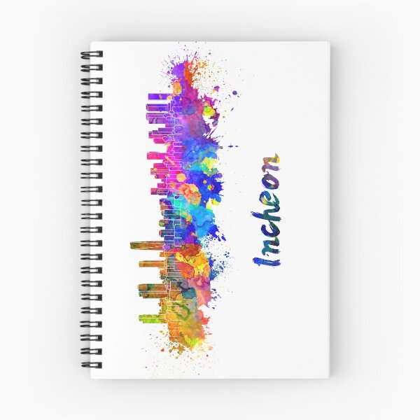 Item preview, Incheon skyline in watercolor designed and sold by paulrommer.
