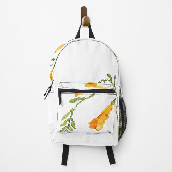 Item preview, hand painted yellow orange freesia flower watercolor designed and sold by ColorandColor.
