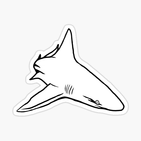 Sandbar Shark Line art Sticker for Sale by Noah357