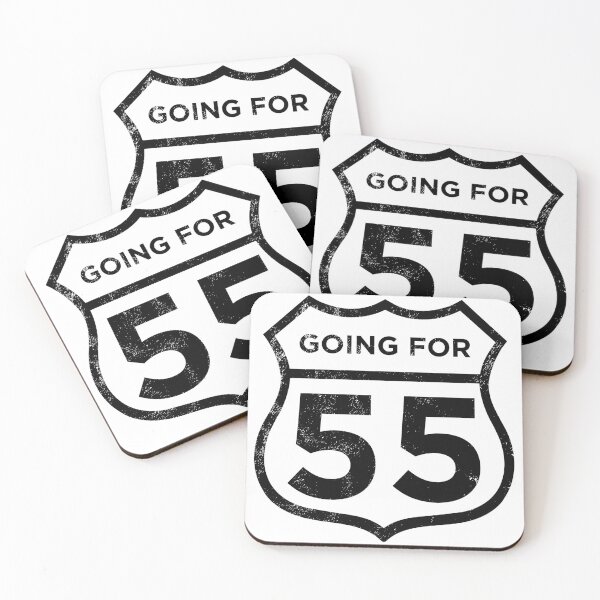 Item preview, Glasgow Rangers Going for 55 (Route 66 Style) (Faded Look) designed and sold by trueblueapparel.
