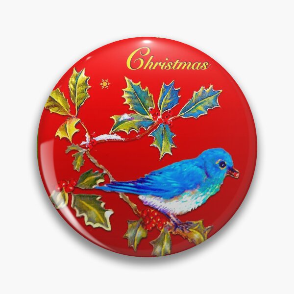 Item preview, MERRY CHRISTMAS BLUE BIRD designed and sold by Judy Mastrangelo.