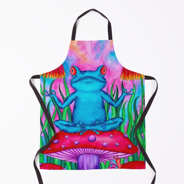 Item preview, Hippie Frog in Mushroom Kingdom designed and sold by Tabby's Tangled Art.