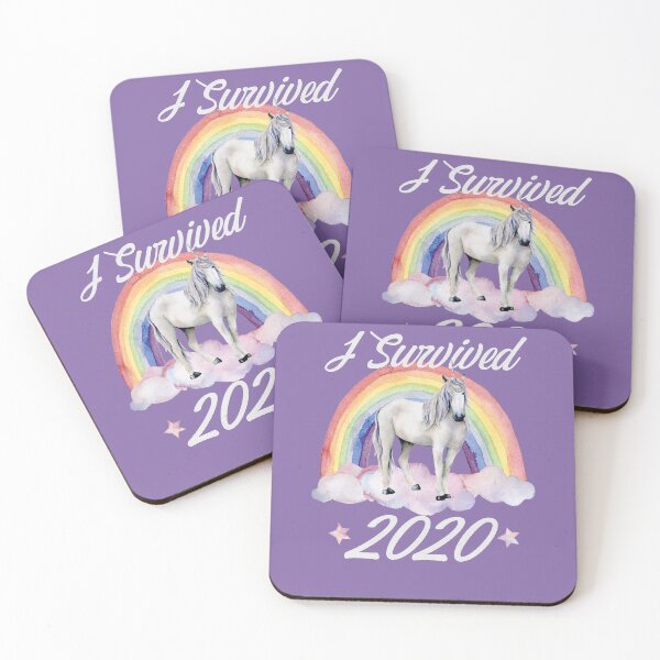 Item preview, I Survived 2020 Unicorns and Rainbows - Deluge Purple designed and sold by johnta17.