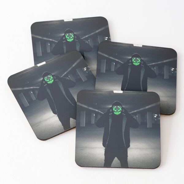 Item preview, man in glowing purge mask at night designed and sold by erikallen920.