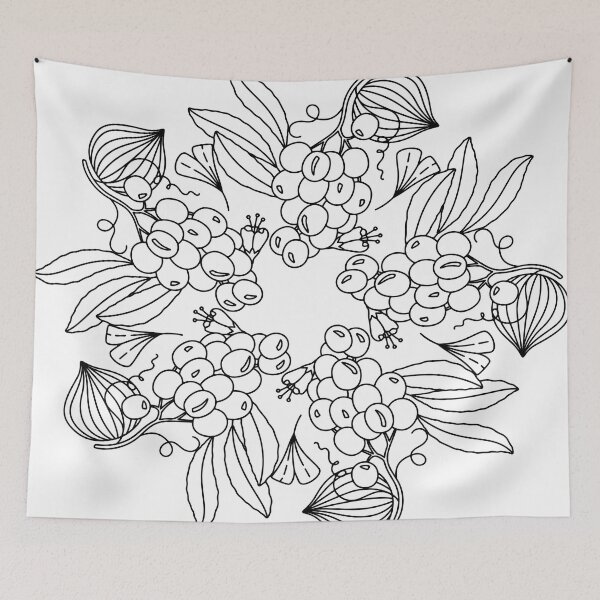 Item preview, Spring and Summer Veggie Mandala Monogram designed and sold by SkyeCreativeStudio.