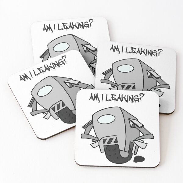 Item preview, Borderlands Claptrap Am I Leaking Greyscale cartoon designed and sold by Stinky1138.