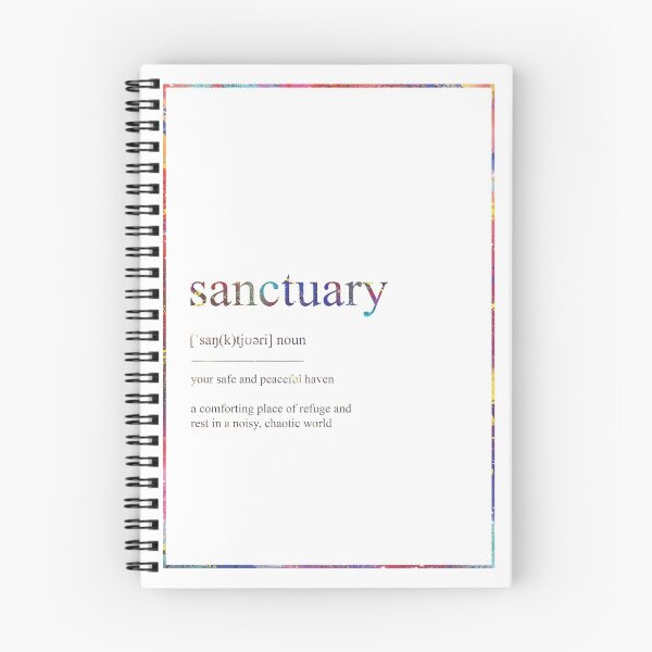 Item preview, SANCTUARY 479 Watercolor Map Yoga Quote Definition designed and sold by vividpixelusa.