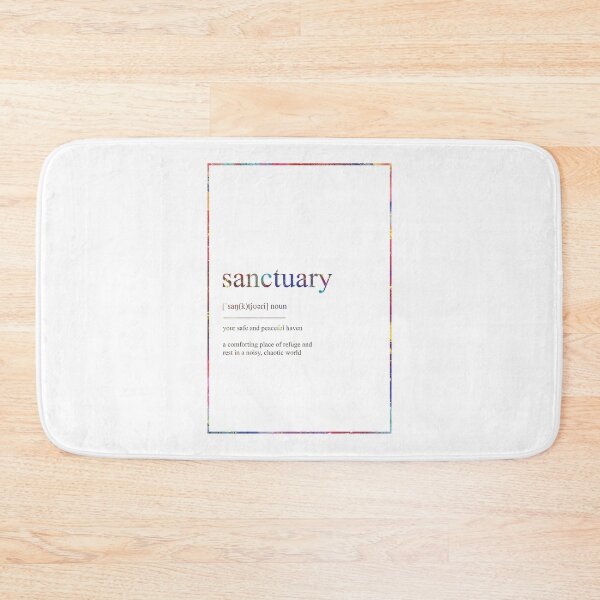 Item preview, SANCTUARY 479 Watercolor Map Yoga Quote Definition designed and sold by vividpixelusa.