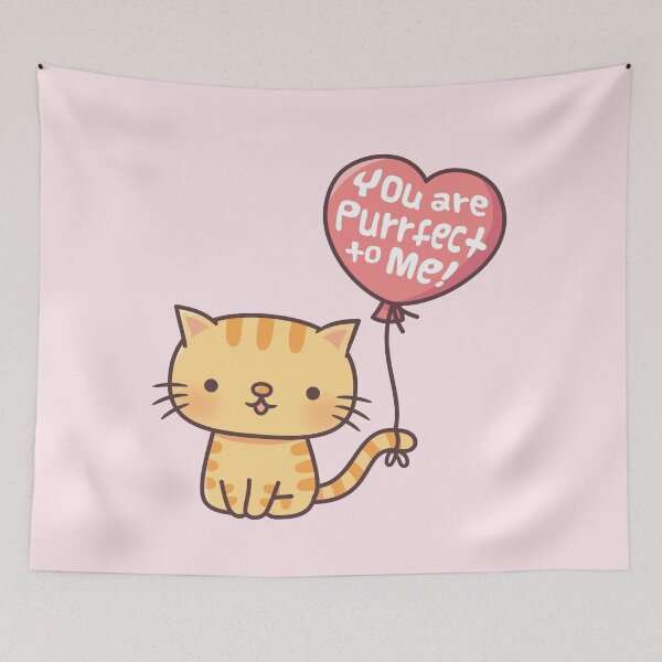 Item preview, Cute You Are Purrfect To Me Kitty Cat Love Pun designed and sold by rustydoodle.