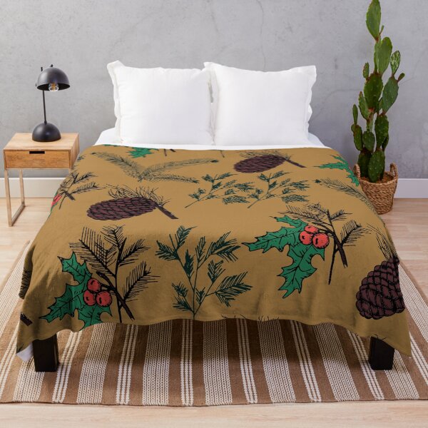 Item preview, Pine Cones And Branches - Gold designed and sold by galleasstudio.
