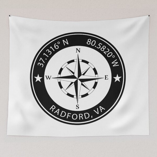 Item preview, Radford, Virginia Geographical Coordinates designed and sold by TeeOhGraphics.