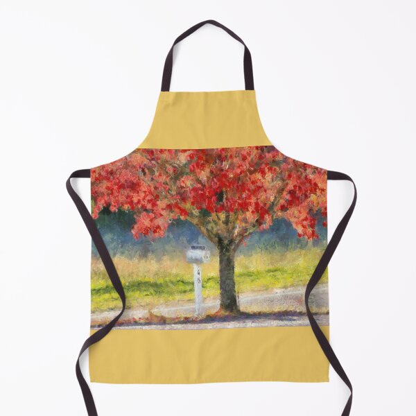 Item preview, Blazing Bloody Red Dogwood By White Mailbox designed and sold by Jean Gregory Evans.