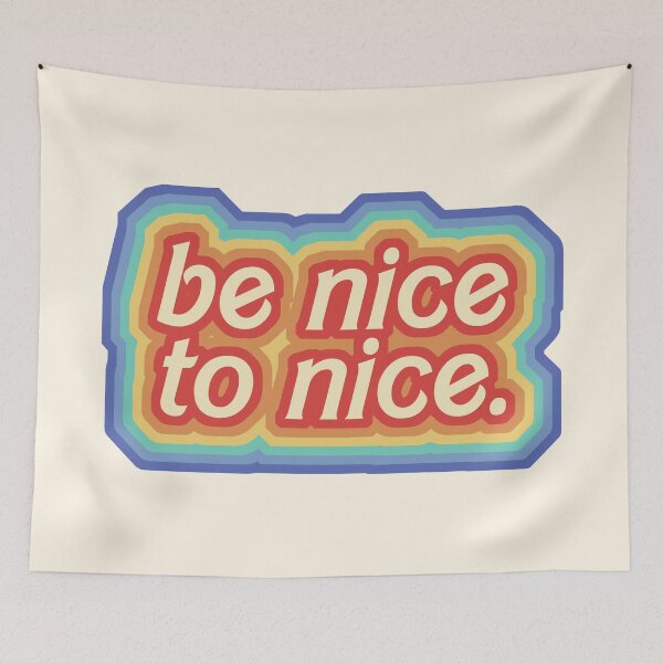 Item preview, Be Nice to Nice Retro Rainbow Design designed and sold by livstuff.