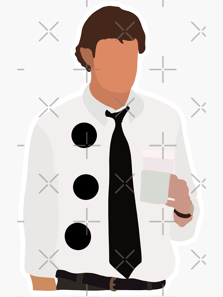 "Three Hole Punch Jim Vector Drawing" Sticker for Sale by Jess16