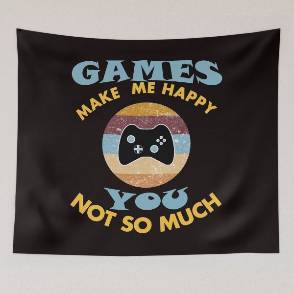 Item preview, Games Make Me Happy You Not So Much - Funny Gaming Controller Sunset Retro Effects Gift  designed and sold by leo121687.