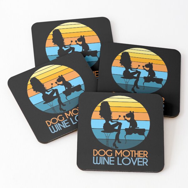 Item preview, Dog Mother Wine Lover - Sunset designed and sold by MerchActually.