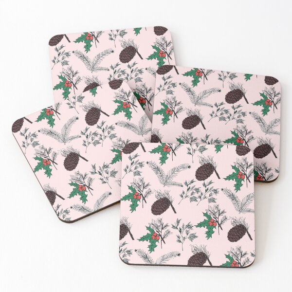 Item preview, Pine Cones And Branches - Pink designed and sold by galleasstudio.