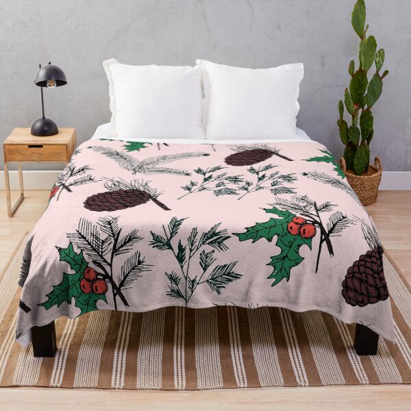 Item preview, Pine Cones And Branches - Pink designed and sold by galleasstudio.