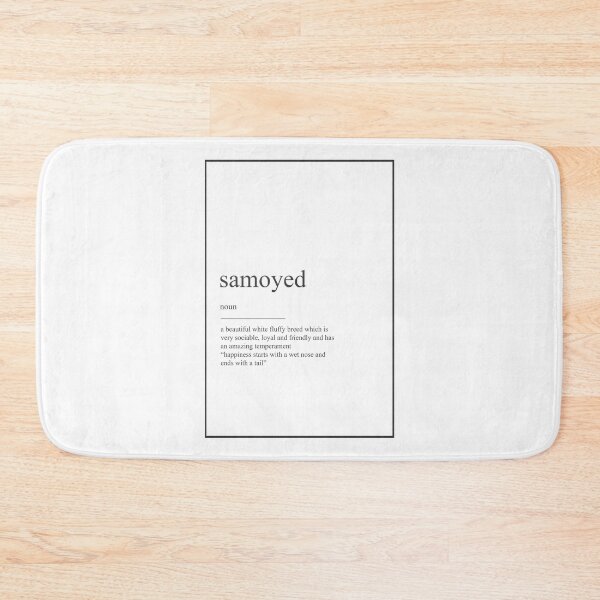 Item preview, Samoyed Dog 477 Watercolor Map Yoga Quote Definiti designed and sold by vividpixelusa.