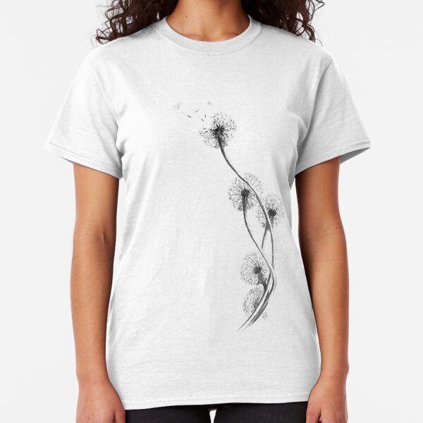 detailed drawing of dandelion clocks Classic T-Shirt