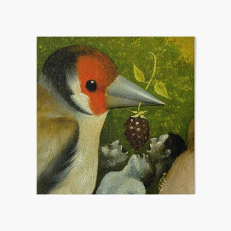 Bosch (Garden of Earthly Delights) Bird feeding men. Art Board Print