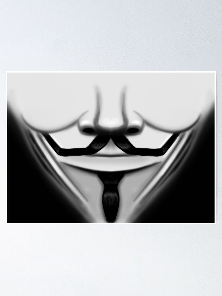 Anonymous mask, Guy Fawkes, V for Vendetta mask - WHITE